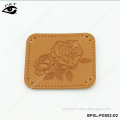 Square shape leather labels for handbags